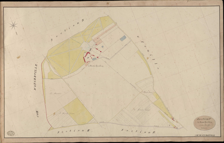 Guichainville. Section C _ du Buisson Garembourg _ 1re de 3 Feuilles