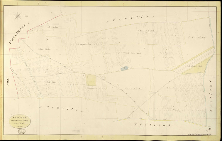 Saint-Aubin-d'Ecrosville. Section B _ des deux Mares et des Caudières _ 2e de 4 Feuilles