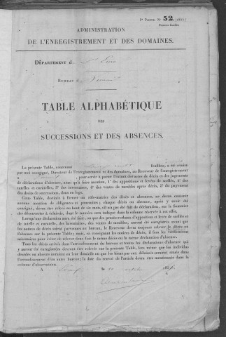 Tables 1864-1869