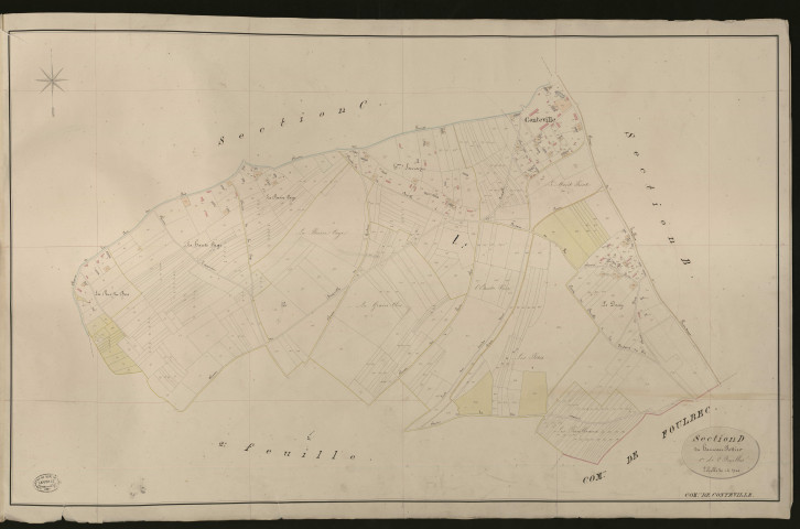 Conteville. Section D _ du hameau Pottier _ 1re de 2 Feuilles