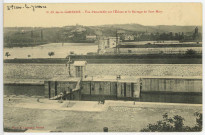 Saint-Pierre-la-Garenne. Vue d'ensemble sur l'Ecluse et le Barrage de Port-Mort.
