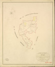 Houlbec-près-le-Gros-Theil. Tableau d'assemblage _ du Plan Parcellaire de la Commune de Houlbec _ Canton d'Amfreville - Louviers - Eure. _ Terminé sur le Terrain en 1828 , sous l'administration de M. Le Vicomte Raymond Delaître , Préfet _ M. Hallebout, Maire _ sous la Direction de M.Hurtrelle, Directeur des Contributions directes _ M. Hautier, Géomètre en Chef. _ Par M. Letailleur, Géomètre de 1re classe.