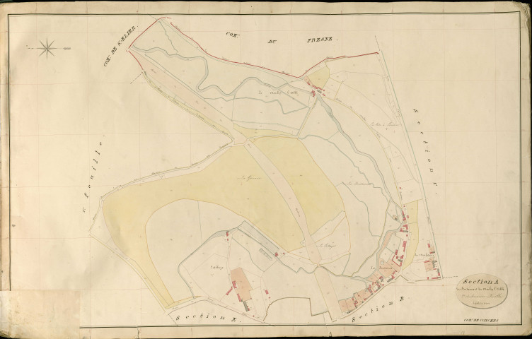 Conches-en-Ouche. Section A _ des Fontaines et du Moulin l'Abbé _ 2e et dernière Feuille