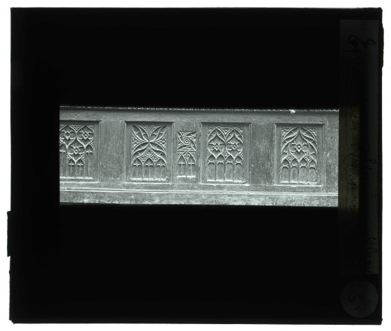 Église d'Épreville-en-Lieuvin (Eure), panneau en bois sculpté.