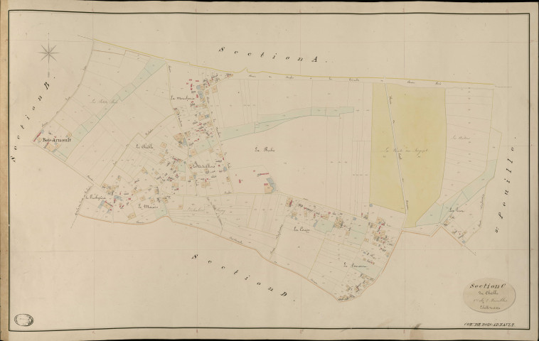 Bois-Arnault. Section C _ du Châble _ 1re de 2 Feuilles