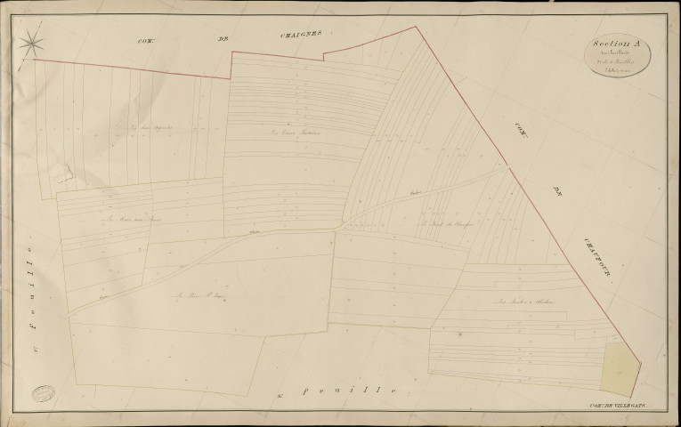 Villegats. Section A _ des Rouillards _ 2e de 4 Feuilles