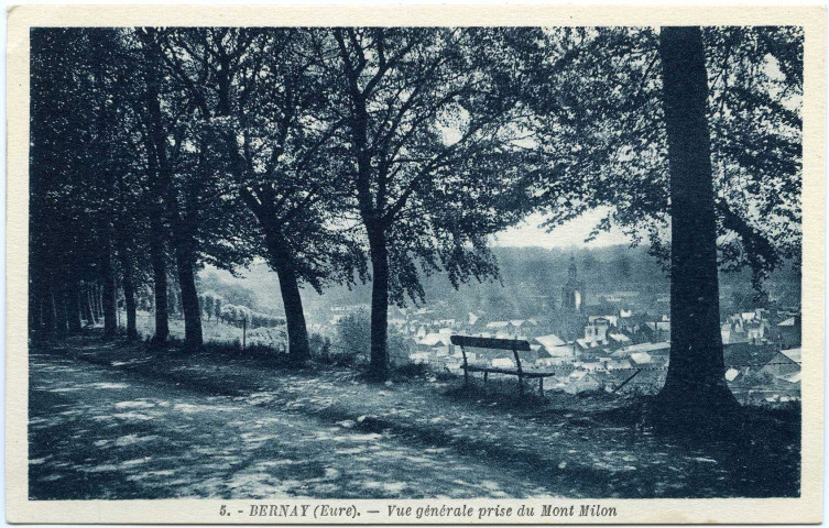 Bernay. Vue générale prise du Mont Milon.