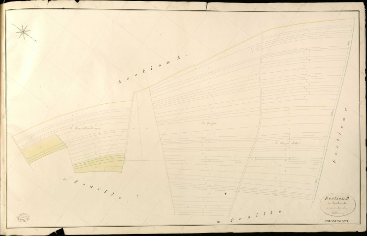 Croisy-sur-Eure. Section D _ du Bois Perrault _ 2e de 3 Feuilles