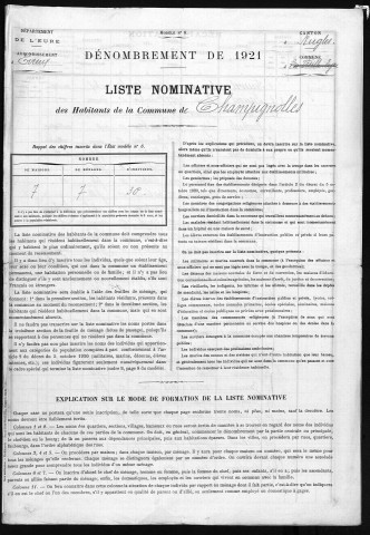 CHAMPIGNOLLES 1921