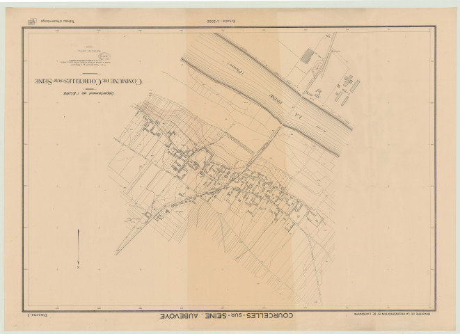 Courcelles-Sur-Seine _ MRU _ Plan topographique régulier