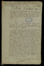 Procès-verbal manuscrit.