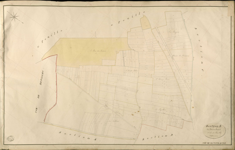 Pacy-sur-Eure. Section B _ du Bois des Pauvres _ 1re de 4 Feuilles