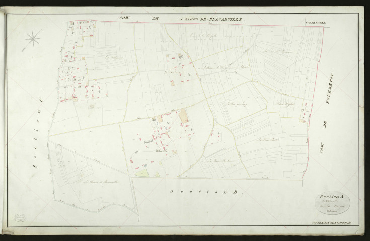 Manneville-sur-Risle. Section A _ de Thibouville _ Feuille Unique