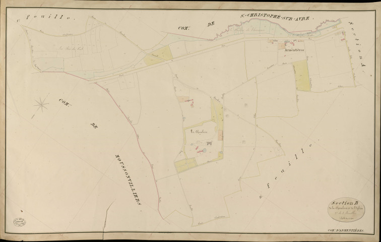 Armentières-sur-Avre. Section B _ de saint Etienne _ 2e de 3 Feuilles