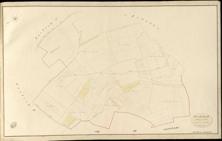 Croisille (La). Section A _ du Chemin d'Oissel _ 2e et dernière Feuille