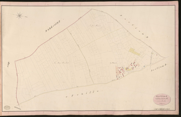 Hébécourt. Section A _ de la Mare et de Rouville _ 1re de 2 Feuilles