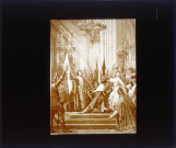 Tableau de Jules Eugène Lenepveu représentant Jeanne d'Arc à Reims (Marne) lors du sacre du roi Charles VII.