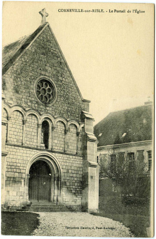 Corneville-sur-Risle. Le Portail de l'Eglise.