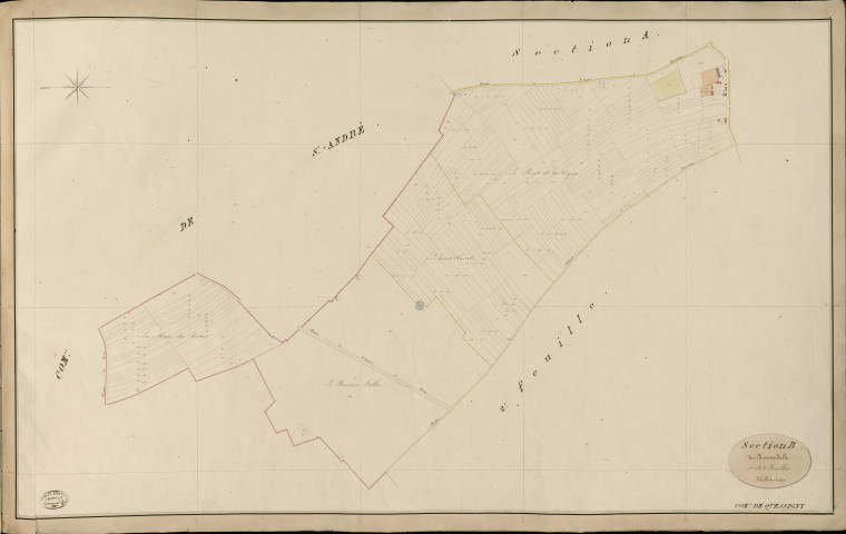 Quessigny. Section B _ du Buisson Fallu _ 1re de 2 Feuilles