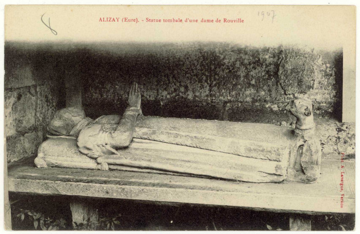 Alizay. Statue tombale d'une dame de Rouville.