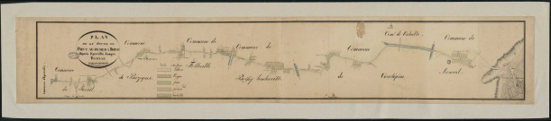 "Plan de la route de Pont-Audemer à Bernay, depuis Epreville jusqu'à Bernay".