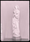Statue de Vierge à l'enfant en ivoire de l'église du Bec-Hellouin (Eure).