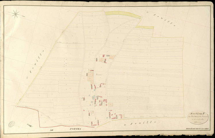 Ferrières-Haut-Clocher. Section F _ des Bois Morin et de Frémont _ 2e de 3 Feuilles