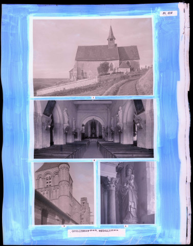 "Églises rurales du département de l'Eure" du chanoine Bonnenfant tome II, planche CIX Quillebeuf-sur-Seine (Eure) et Reuilly (Eure).