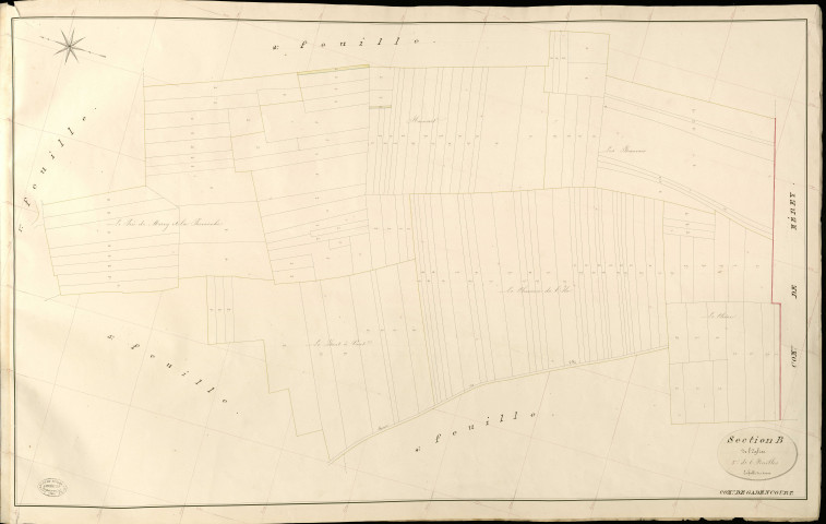 Gadencourt. Section B _ de l'Eglise _ 3e de 6 Feuilles