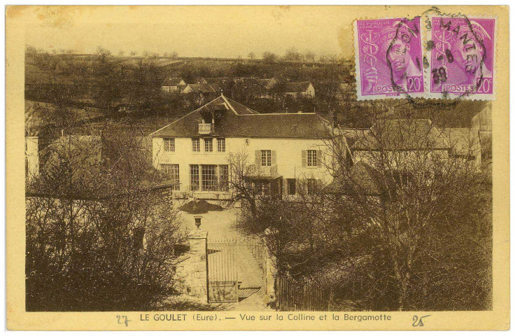 Goupillières. Le Goulet (Eure) - Vue sur la Colline et la Bergamotte.