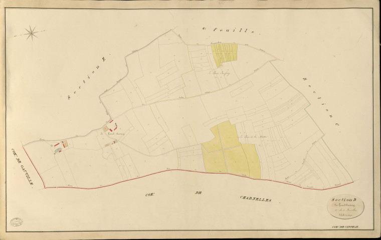 Cintray. Section D _ du Grand Cuisiney _ 1re de 2 Feuilles