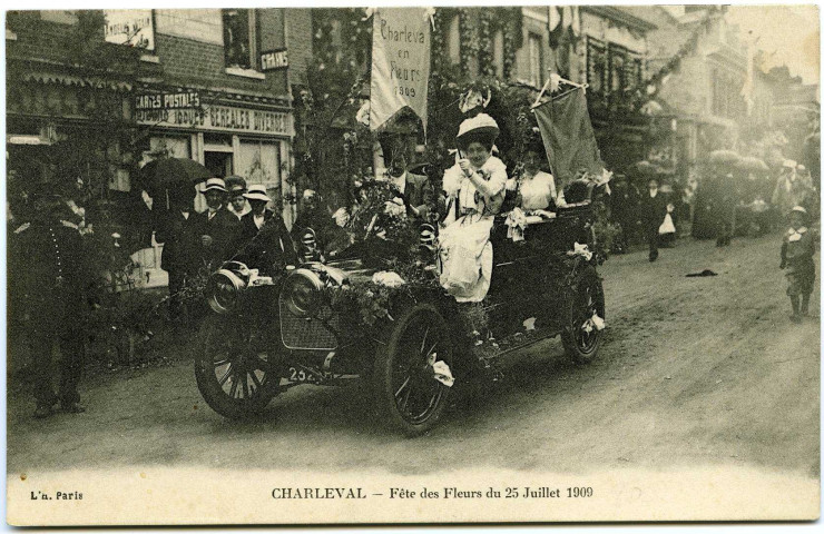 Charleval. Fêtes des Fleurs du 25 Juillet 1909.