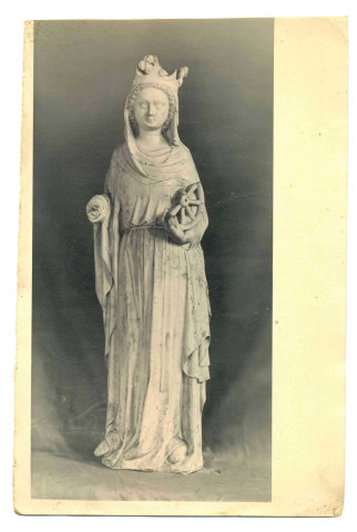 Statuette de Sainte-Catherine dans l'église Saint-Jean Baptiste de Bézu-la-Forêt (Eure, France)