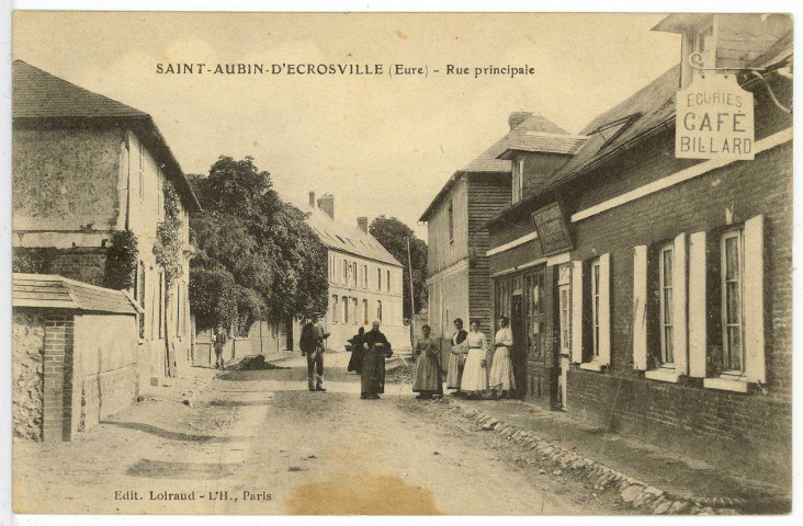 Saint-Aubin-d'Ecrosville. Rue principale.