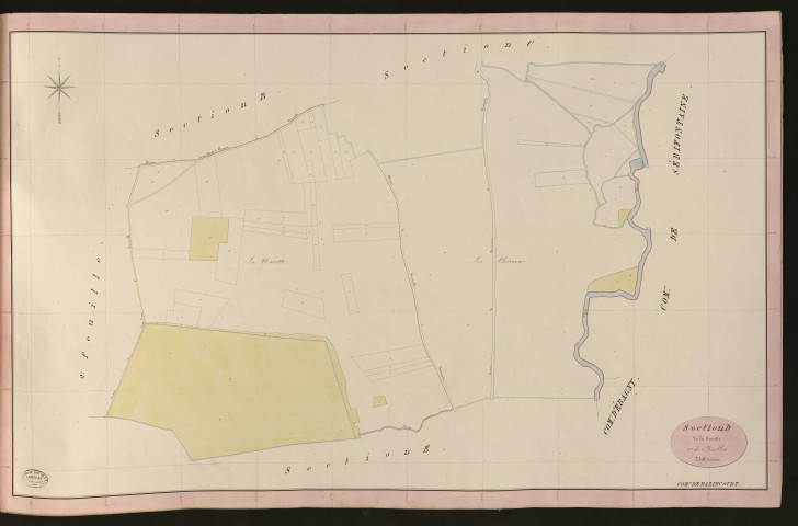 Bazincourt-sur-Epte. Section D _ de la Navette _ 1re de 2 Feuilles