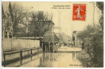 Pîtres. Inondation 1910 - Rue des Chalets.