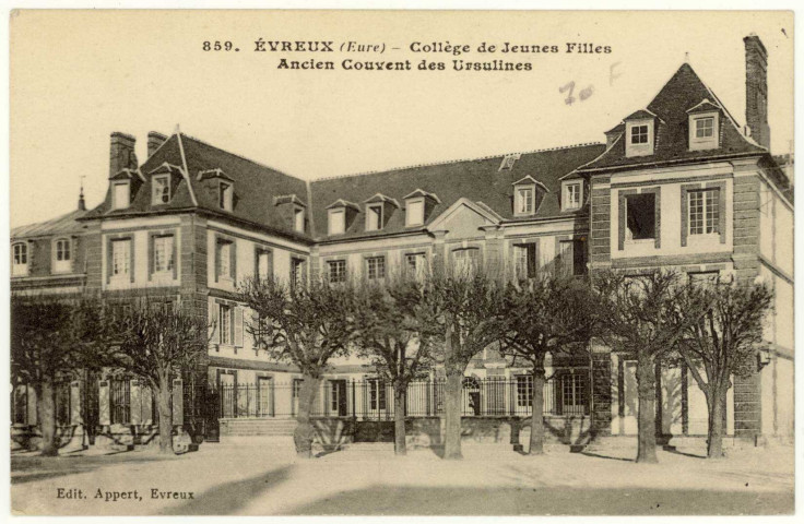 Evreux-Ville. Coll. Ège de Jeunes Filles-Ancien Couvent des Ursulines.