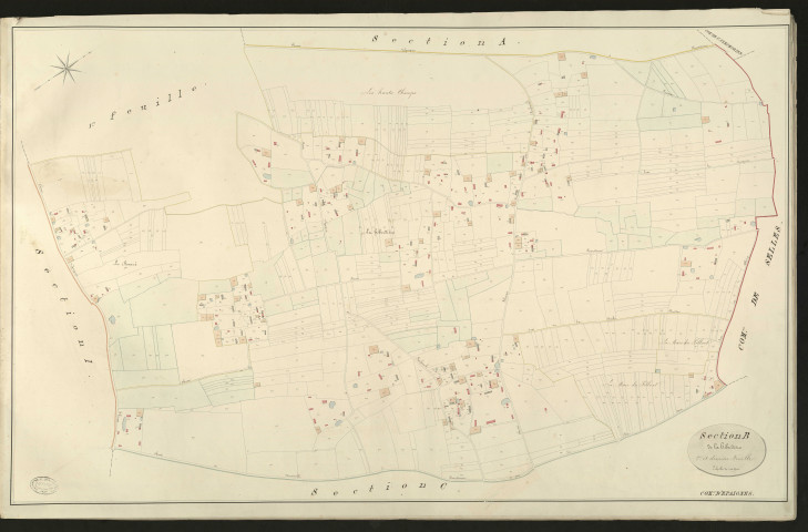 Epaignes. Section B _ de la héberdière _ 2e et dernière Feuille