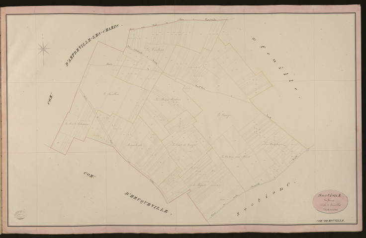 Houville-en-Vexin. Section A _ du Curage _ 1re de 2 Feuilles