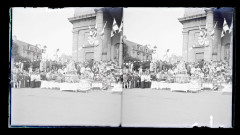 Procession de la Vierge au Monument de Jeanne d'Arc et à la basilique Notre-Dame de Bonsecours (Seine-Maritime).