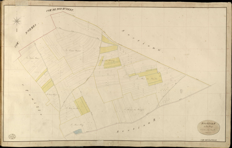 Claville. Section F _ du Bos Roger _ 2e et dernière Feuille
