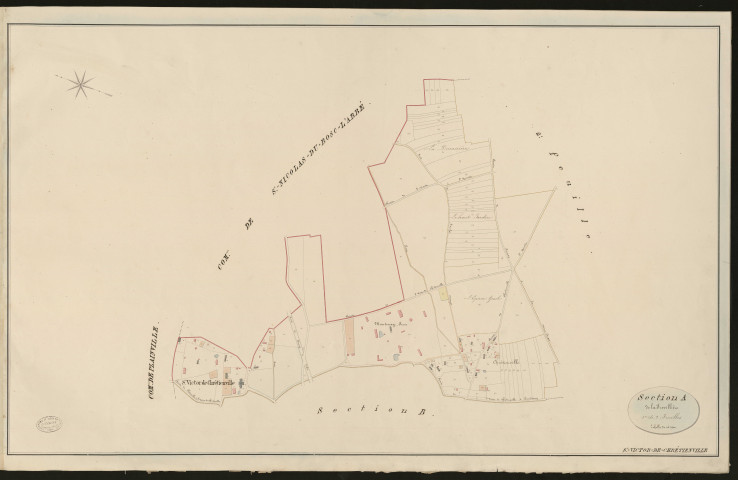 Saint-Victor-de-Chrétienville. Section A _ de la Frovillière _ 1re de 2 Feuilles
