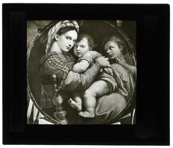 Palais Pitti de Venise (Italie), tableau de Raphaël « la Vierge à la chaise ».