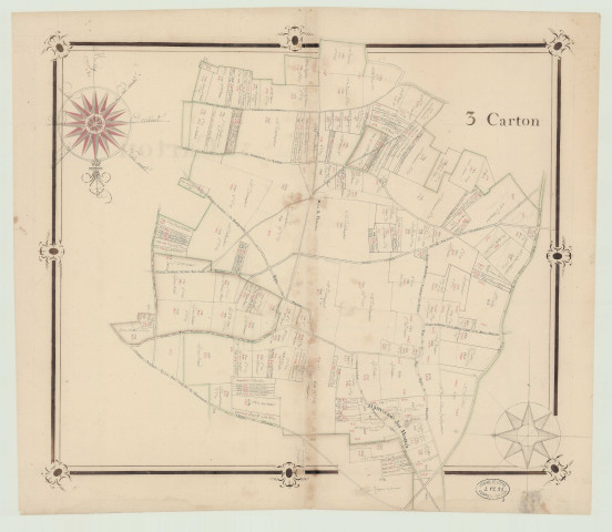 Hauville - Plans parcellaires de la seigneurie. *