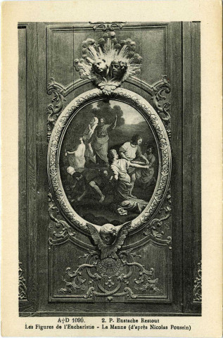 Andelys (Les). Les Figures de l'Eucharistie. - La Manne (d'après Nicolas Poussin) A†D 1090.