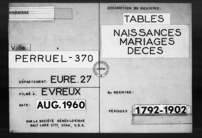 Tables (1792-1902)