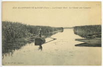 Sainte-Opportune-la-Mare. La Grande Mare - La Chasse aux Canards.