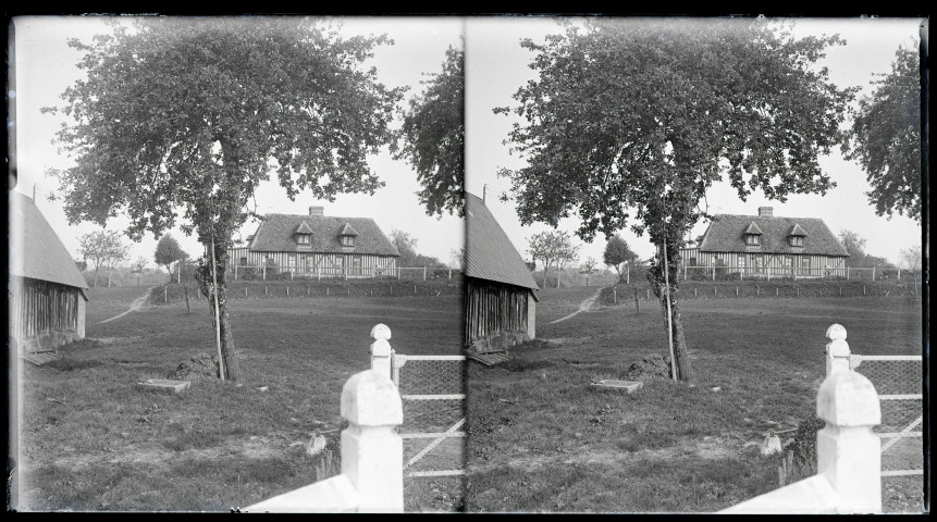 Maison normande à pans de bois.