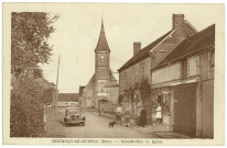 Gournay-le-Guérin. Grande Rue et Eglise.