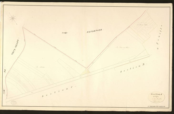 Sainte-Barbe-sur-Gaillon. Section A _ de l'Eglise _ 1re de 2 Feuilles